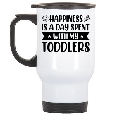 Happiness Is A Day Spent With My Sitter Daycare Gift Stainless Steel Travel Mug