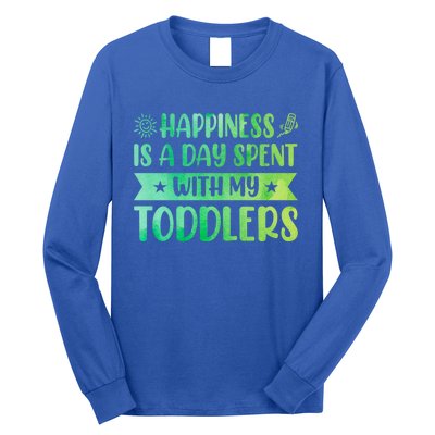 Happiness Is A Day Spent With My Sitter Daycare Gift Long Sleeve Shirt