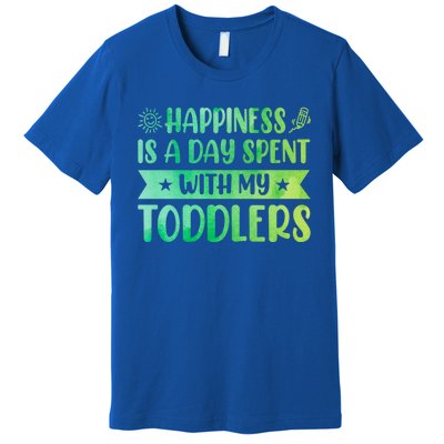 Happiness Is A Day Spent With My Sitter Daycare Gift Premium T-Shirt