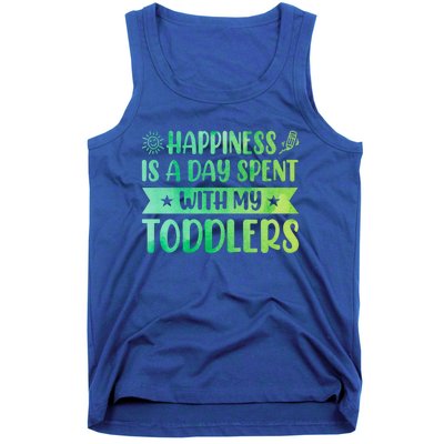 Happiness Is A Day Spent With My Sitter Daycare Gift Tank Top