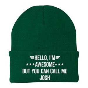 Hello IM Awesome But You Can Call Me Josh Knit Cap Winter Beanie