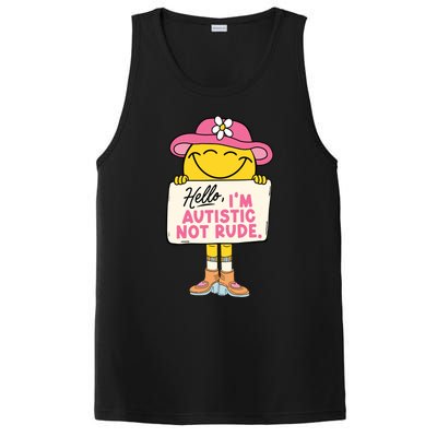 Hello IM Autistic Not Rude Funny Gift PosiCharge Competitor Tank