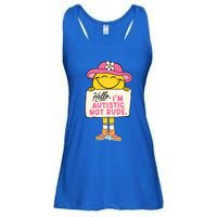 Hello IM Autistic Not Rude Funny Gift Ladies Essential Flowy Tank