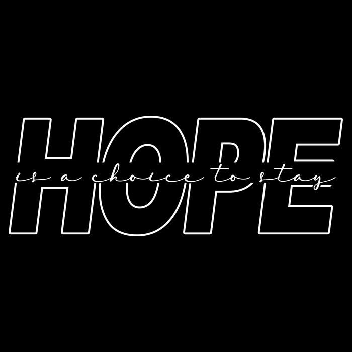 Hope Is A Choice To Stay Positive Quote USA-Made Doggie Bandana