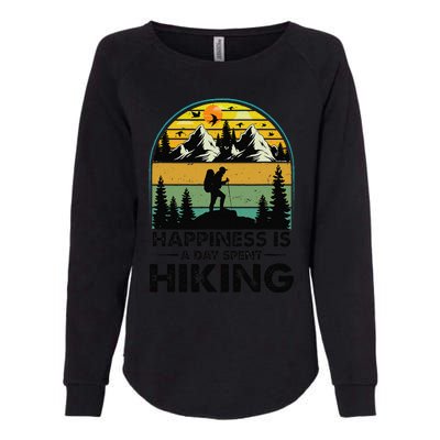 Happiness Is A Day Spent Hiking Hiking Camping Inspirations Womens California Wash Sweatshirt