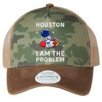 Houston I Am The Problem Funny Astronaut Rocket Space Legacy Tie Dye Trucker Hat