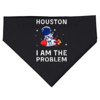 Houston I Am The Problem Funny Astronaut Rocket Space USA-Made Doggie Bandana