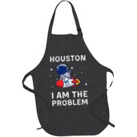 Houston I Am The Problem Funny Astronaut Rocket Space Apron