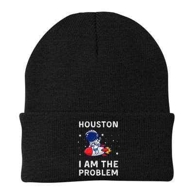 Houston I Am The Problem Funny Astronaut Rocket Space Beanie