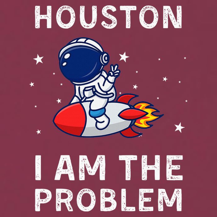Houston I Am The Problem Funny Astronaut Rocket Space 16oz Travel Tumbler