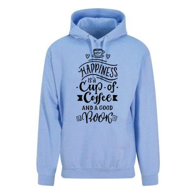 Happiness Is A Cup Of Coffee And A Good Book T Unisex Surf Hoodie