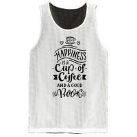 Happiness Is A Cup Of Coffee And A Good Book T Mesh Reversible Basketball Jersey Tank