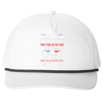 He Is A US Veteran And Im Proud To Be His Wife Snapback Five-Panel Rope Hat