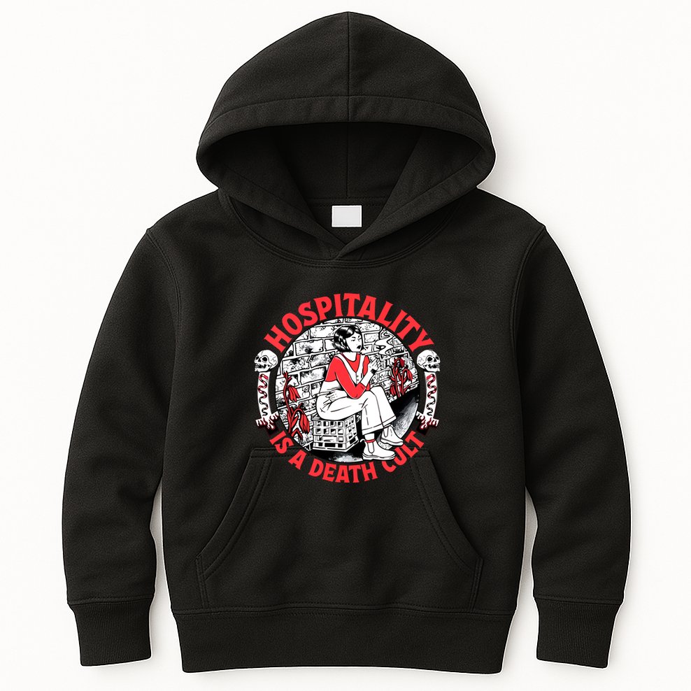 Hospitality Is A Death Cult Kids Hoodie