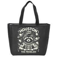 Houston I Am The Problem Funny Space Lovers Astronaut Zip Tote Bag