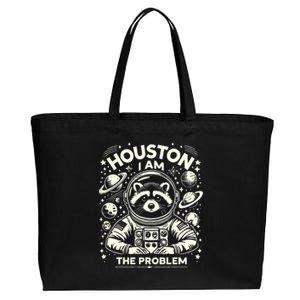 Houston I Am The Problem Funny Space Lovers Astronaut Cotton Canvas Jumbo Tote