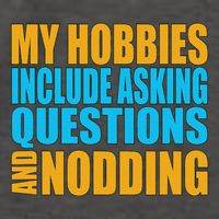 Hobbies Include Asking Questions Nodding Mental Health Vector Backpack