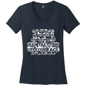 Here Is A Quarter Uncle Buck Women's V-Neck T-Shirt