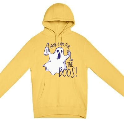 Here I Am For The Boos Funny Ghost Premium Pullover Hoodie