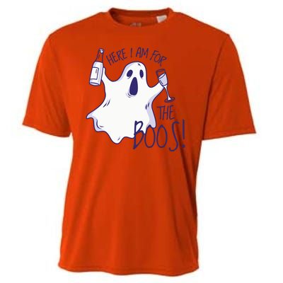 Here I Am For The Boos Funny Ghost Cooling Performance Crew T-Shirt