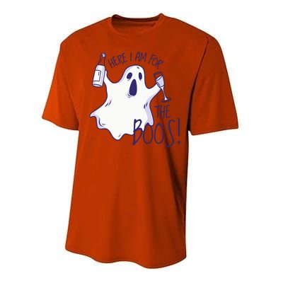 Here I Am For The Boos Funny Ghost Performance Sprint T-Shirt