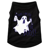 Here I Am For The Boos Funny Ghost Doggie Tank