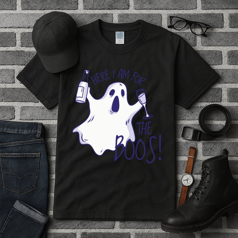 Here I Am For The Boos Funny Ghost Tall T-Shirt