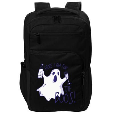 Here I Am For The Boos Funny Ghost Impact Tech Backpack