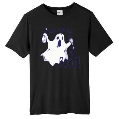 Here I Am For The Boos Funny Ghost Tall Fusion ChromaSoft Performance T-Shirt