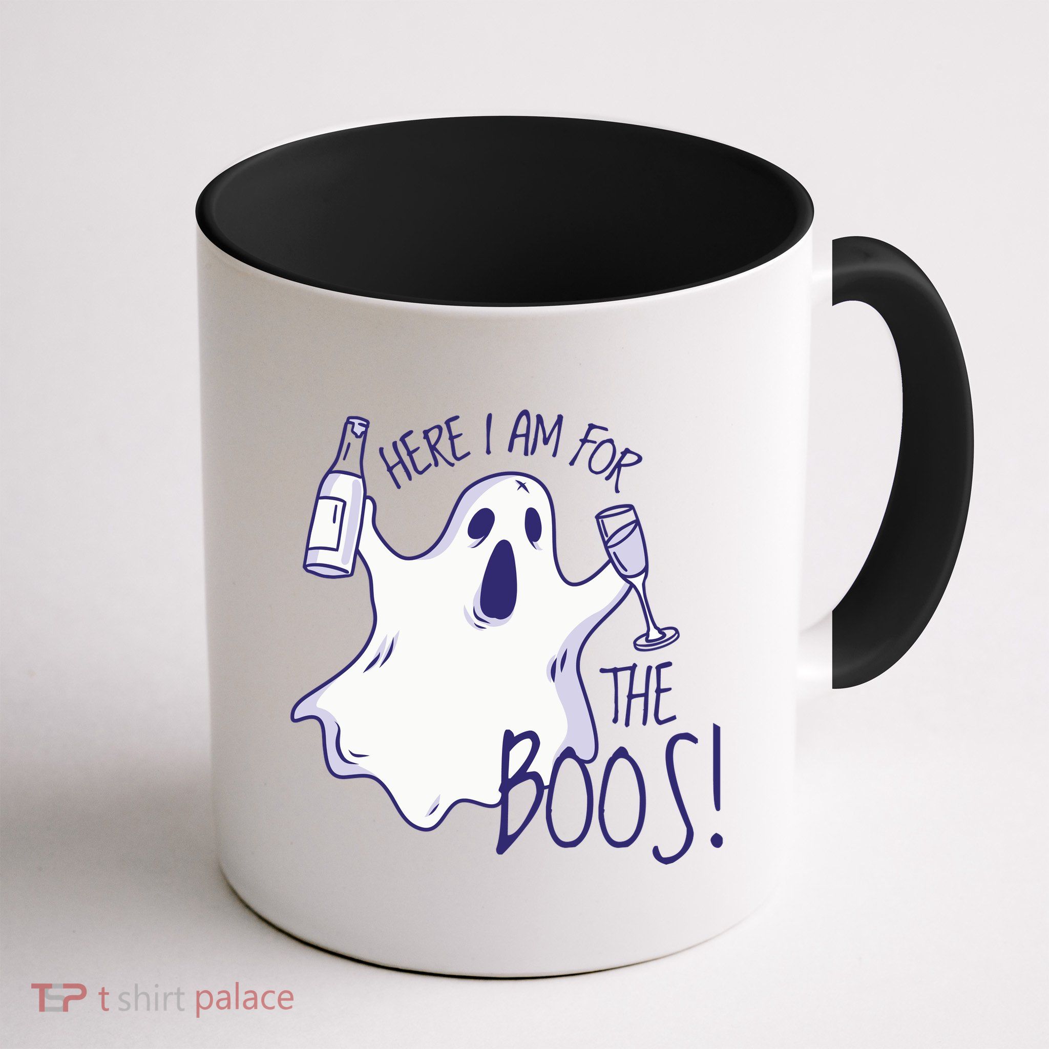 Here I Am For The Boos Funny Ghost Mug
