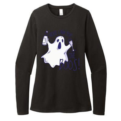 Here I Am For The Boos Funny Ghost Womens CVC Long Sleeve Shirt