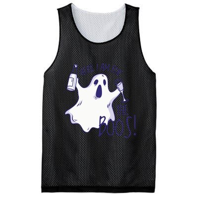 Here I Am For The Boos Funny Ghost Mesh Reversible Basketball Jersey Tank