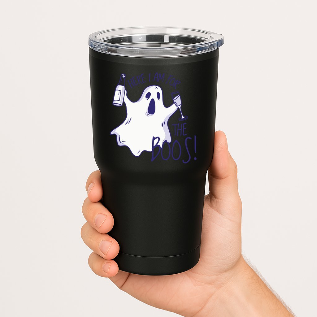 Here I Am For The Boos Funny Ghost Tumbler