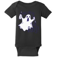 Here I Am For The Boos Funny Ghost Baby Bodysuit