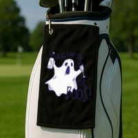 Here I Am For The Boos Funny Ghost Golf Towel