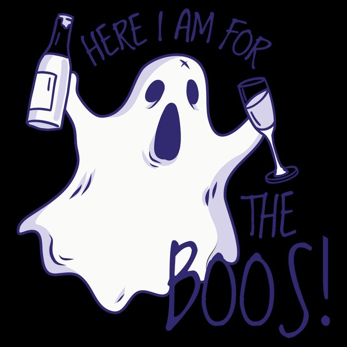 Here I Am For The Boos Funny Ghost Cropped Pullover Crew