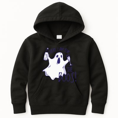 Here I Am For The Boos Funny Ghost Kids Hoodie