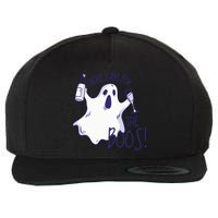 Here I Am For The Boos Funny Ghost Wool Snapback Cap