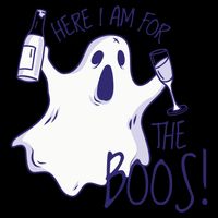 Here I Am For The Boos Funny Ghost Wool Snapback Cap