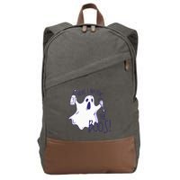 Here I Am For The Boos Funny Ghost Cotton Canvas Backpack
