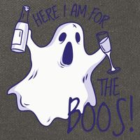 Here I Am For The Boos Funny Ghost Cotton Canvas Backpack