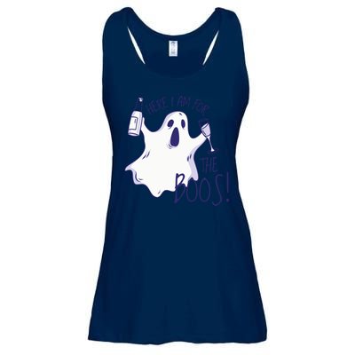 Here I Am For The Boos Funny Ghost Ladies Essential Flowy Tank