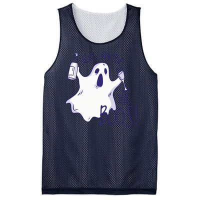 Here I Am For The Boos Funny Ghost Mesh Reversible Basketball Jersey Tank