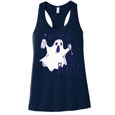 Here I Am For The Boos Funny Ghost Women's Racerback Tank