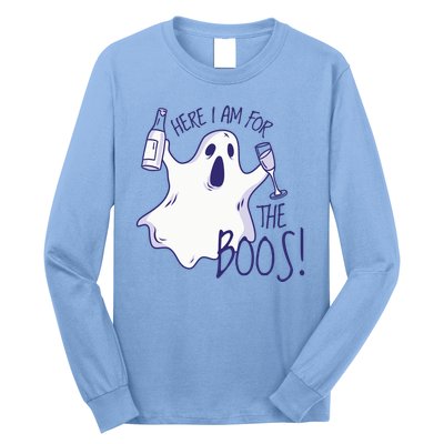 Here I Am For The Boos Funny Ghost Long Sleeve Shirt