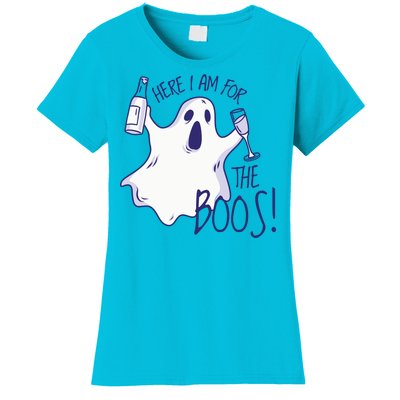 Here I Am For The Boos Funny Ghost Women's T-Shirt