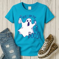 Here I Am For The Boos Funny Ghost Womens T-Shirt