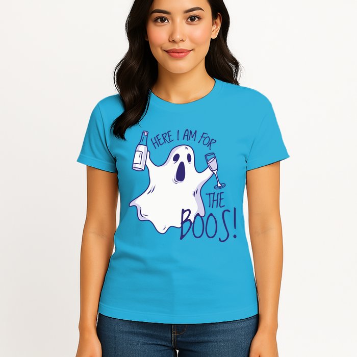Here I Am For The Boos Funny Ghost Womens T-Shirt