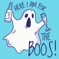 Here I Am For The Boos Funny Ghost Womens T-Shirt