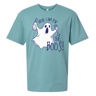 Here I Am For The Boos Funny Ghost Sueded Cloud Jersey T-Shirt